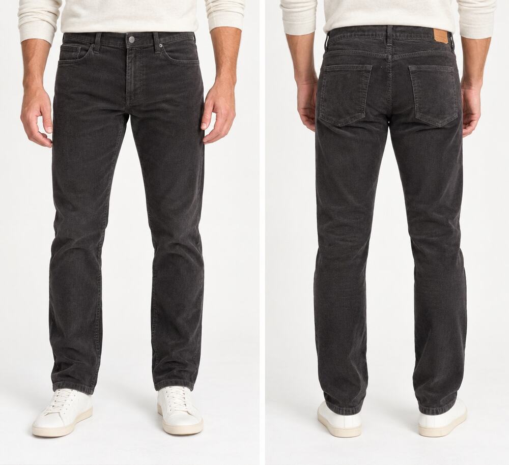 NEW! J.Crew 484 Slim-Fit Stretch Corduroy Pants 32x30 Charcoal Gray